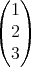 (   )
  1
( 2 )
  3